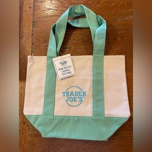 Trader Joe's Limited 2025  Edition Mini Pastel  Mint Green Tote Bag